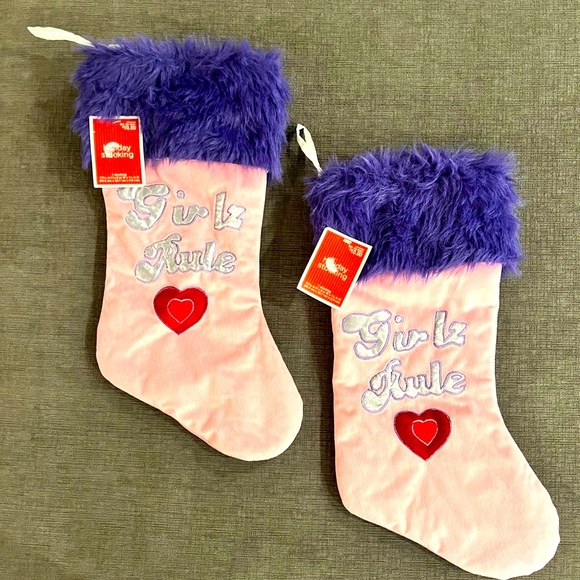 NWT Girlz Rule Holiday Stockings-2 - Picture 3 of 7